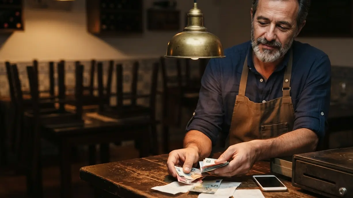 Quanto gastas mesmo por mês no teu restaurante? (incluindo o dinheiro vivo)